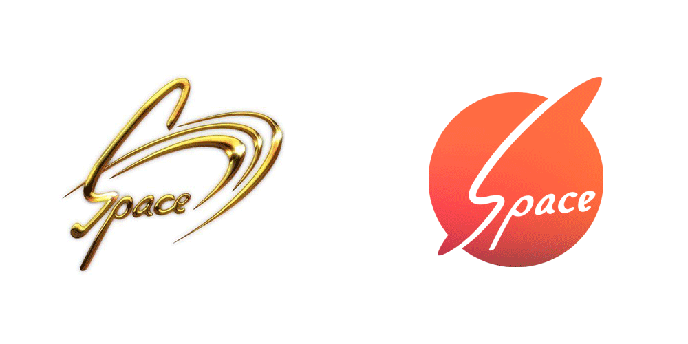  Space TV LOGO新舊對(duì)比（左舊右新）