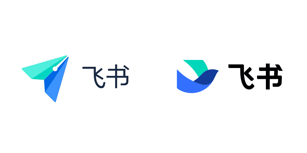 飛書新舊LOGO對(duì)比（左圖為舊）