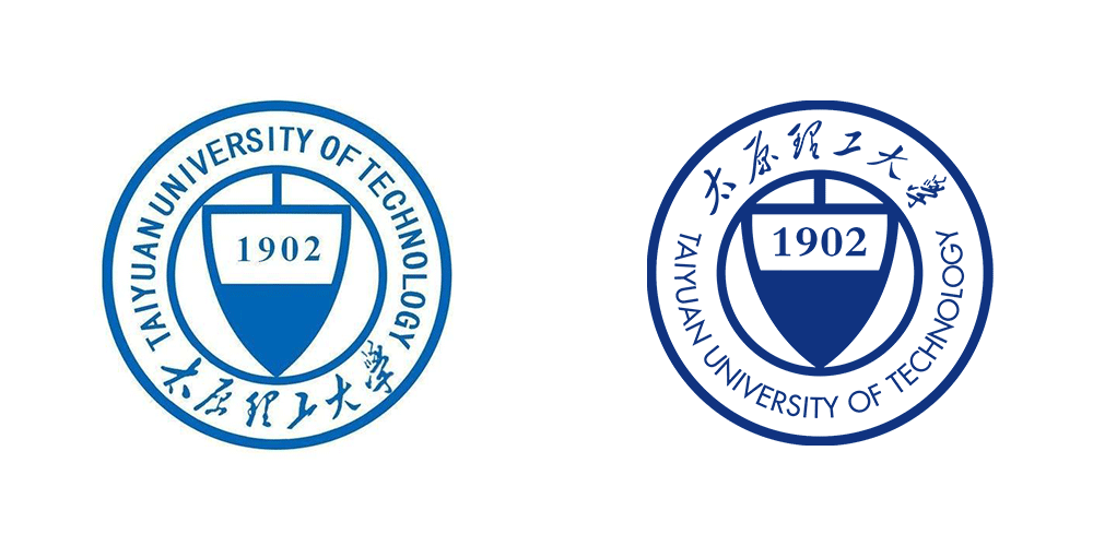 太原理工大學(xué)新舊LOGO對(duì)比（左舊右新）