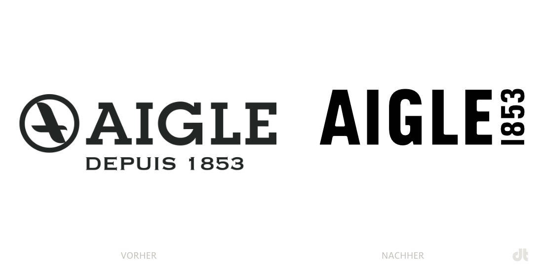 Aigle 標(biāo)志 - 之前和之后